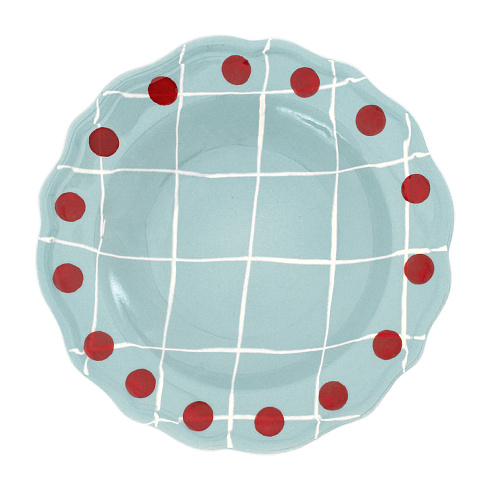 Глубокая тарелка Bitossi Home Quadri Light Blue Quadri QRI00106