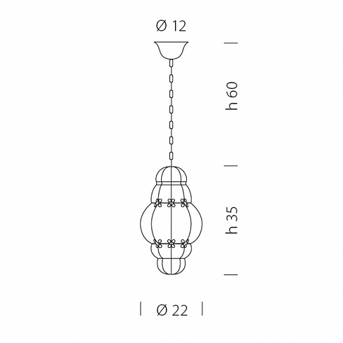 Подвесной светильник Sylcom 1435 INOX CR Tiepolo