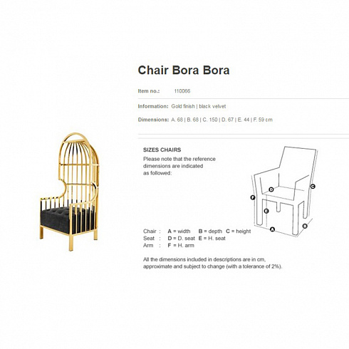 Кресло Eichholtz Bora Bora Bora Bora 110066