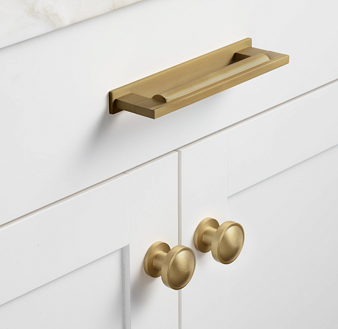Ручка-кнопка Restoration Hardware Anson d3.2cm Lacquered Burnished Brass Anson 10113985 LBB 