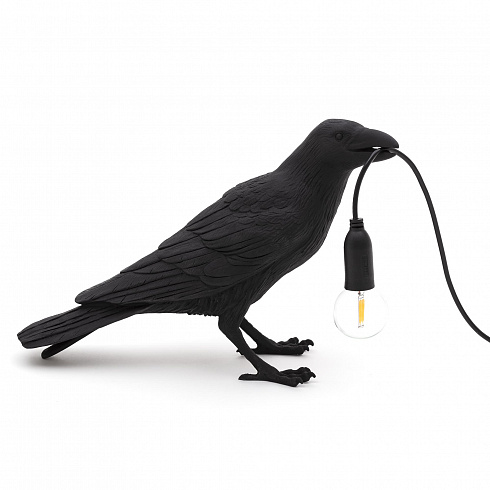 Настольная лампа Seletti Bird Waiting Black Bird Lamp 14735