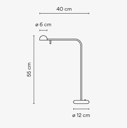 Настольная лампа Vibia Pin 1655 Cream Pin 165558/10