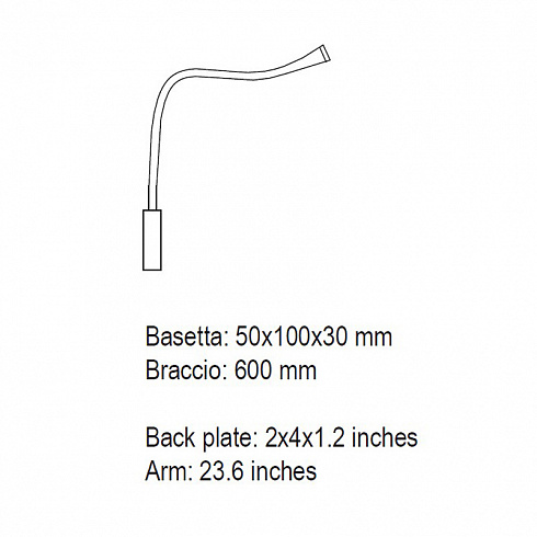 Настенный светильник Contardi FLEXILED AP L60 nickel/ivory FLEXILED ACAM.000891