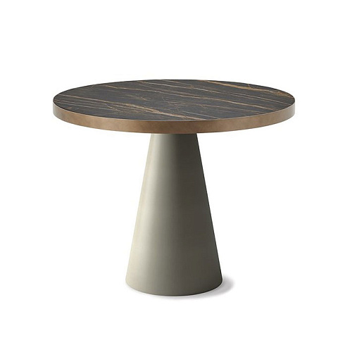 Обеденный стол Cattelan Italia Saturno Keramik Bistrot Saturno Saturno Keramik Bistrot d.79x75h GFM11/Brushed Bronze/KM07
