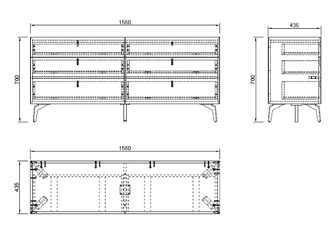 Комод светлый см Garda Decor 77IP-CH817/1 