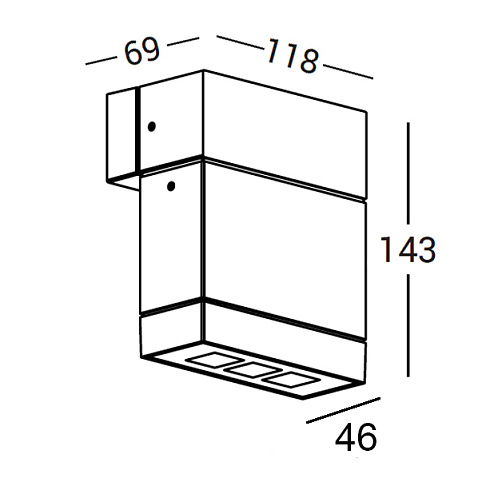 Настенный светильник AUGENTI Modo 8W 2700K 50 on/off  Modo 601W1/HP70WB