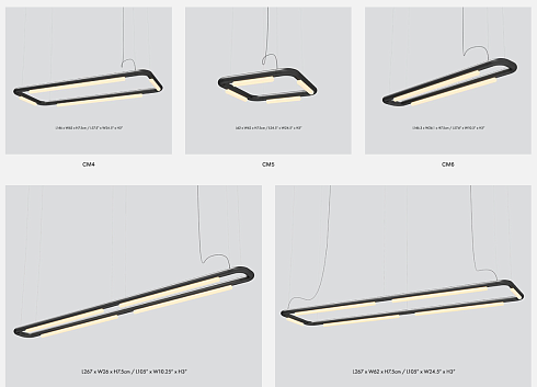 Подвесной светильник A-N-D Pipeline SM4 Black  Pipeline PIP-CM4-P-BK-DW