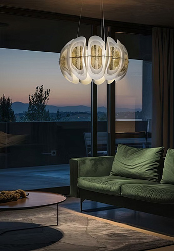 Подвесной светильник Slamp Fiordlys Gold Fiordlys FRDSM00GLD01T00ROUEU