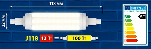 Лампа светодиодная Uniel LED-J118-12W/WW/R7s/CL PLZ06WH J