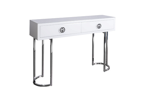 Консоль GD 2 ящика белая см Garda Decor KFG16702 