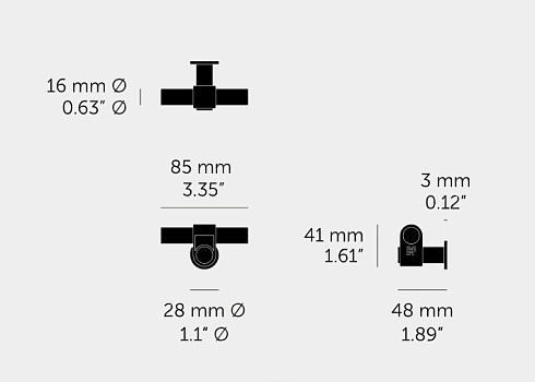 Ручка-кнопка Buster and Punch T-Bar Cast Steel Cast UTB-074299