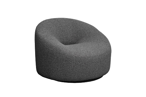 Кресло поворотное LUNA букле серый Flona SER см Garda Decor LUNA-2K-СЕР Flona SER 