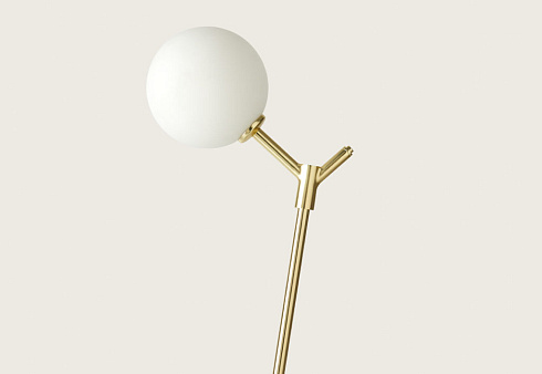 Настольная лампа Aromas del Campo Atom Matt Black Atom S1214+Matt Black/Opal