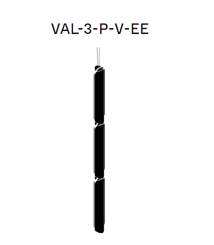 Подвесной светильник A-N-D Vale 3 Vertical EE Anthracite Vale VAL-3-P-V-EE-ANT
