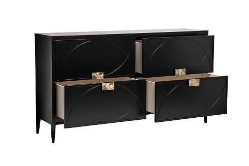 Комод черный  см Garda Decor 151SV-00001 