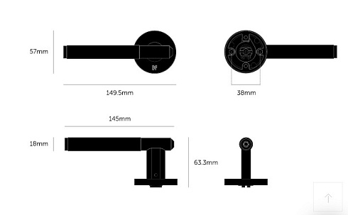 Дверная ручка Buster and Punch Linear Steel set of 2 Door Handles RLH-071034