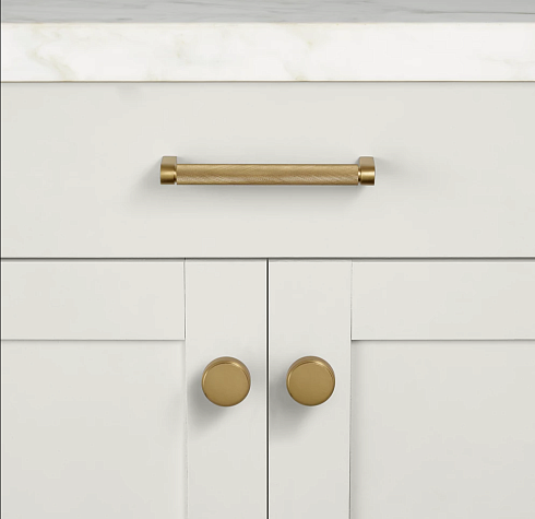 Ручка-скоба Restoration Hardware Lambeth Knurled L.10.2 Lacquered Burnished Brass Lambeth Knurled 24170013 ABRS