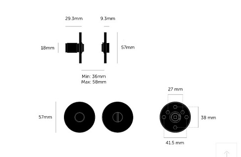 Замок Buster and Punch Thumbturn Linear Brass Thumbturn RLL-051077