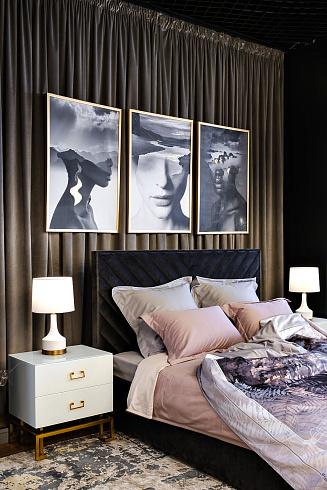 Тумба с 2-мя  ящиками белая/золото см Garda Decor KFG085 