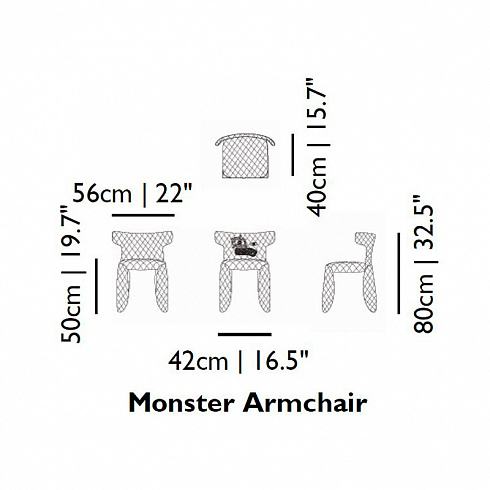 Кресло Moooi Monster Armchair MONSTER MOSMC-M---B