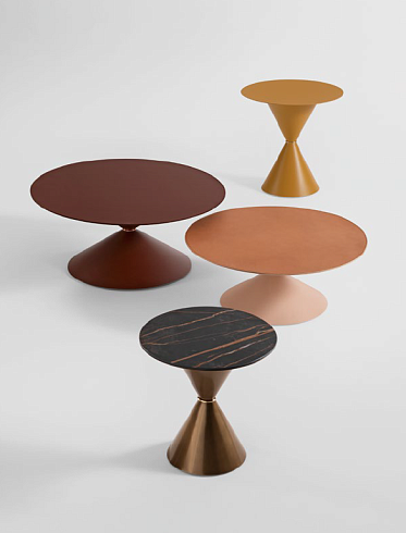 Журнальный столик Midj Clessidra Hide H30 D80 Graphite / Dark Grey Clessidra T19653480C+EG+GW