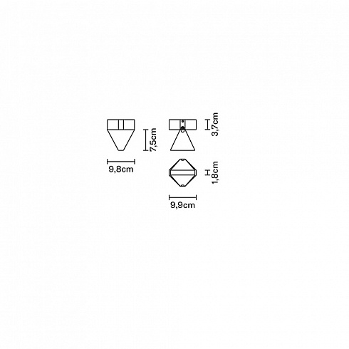 Потолочный светильник Fabbian F41E0176 Tripla