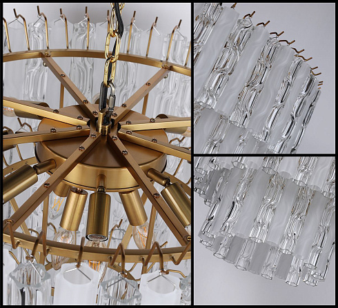 Люстра Delight Collection PL9203CF clear/frost PL9203 PL9203CF clear/frost, antique brass