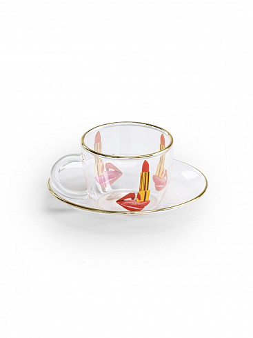 Кофейная пара Seletti Tongue Toiletpaper Glass 15975