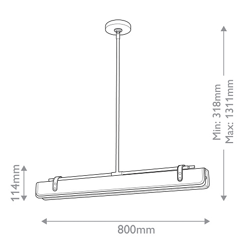 Подвесные светильники Alora QN-VALISE-LP80-VBS-CL 