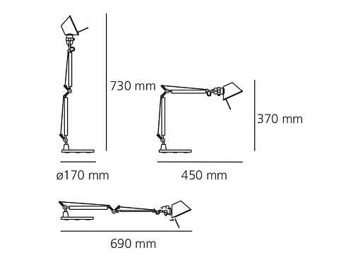 Настольная лампа Artemide Tolomeo Micro Ruby Red Ruby Red AS01180061