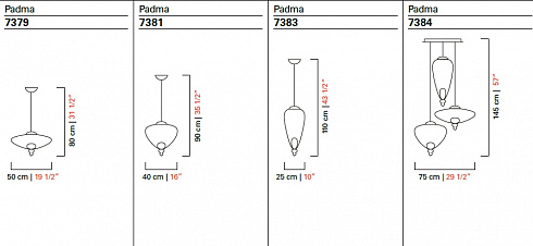 Подвесной светильник Barovier & Toso 7383/BB/OJ Padma