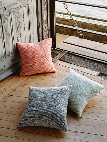 Подушка Tom Dixon Thread 50x50 cm Orange&White Wool Blend   Thread THCU50OR