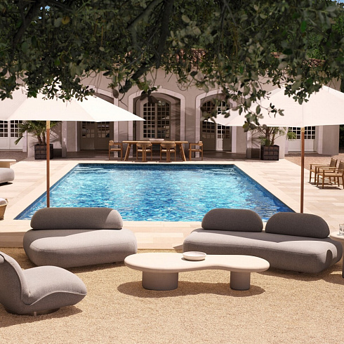Уличный диван Eichholtz Residenza Mauritius grey  Residenza 117564