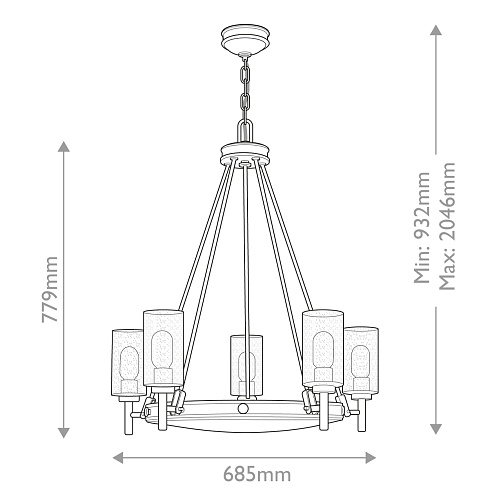 Люстры Hinkley HK-COLLIER5-BX 