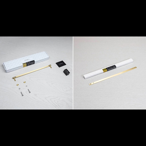 Ручка-скоба Buster and Punch Pull Bar Plate Linear Large Brass Linear GPB-05311   