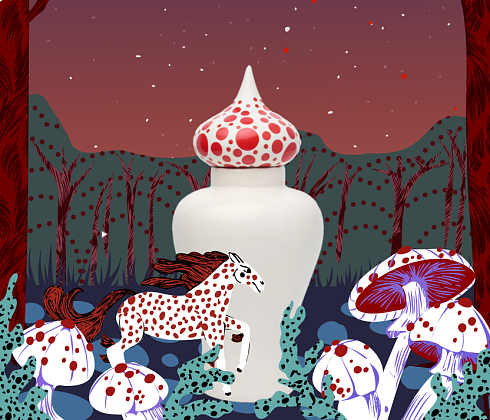 Ваза Сказ по краю Башня Красного Гороха 