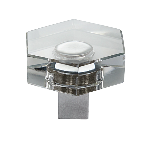 Lambeth Crystal Hexagonal d.3.8cm Polished Chrome