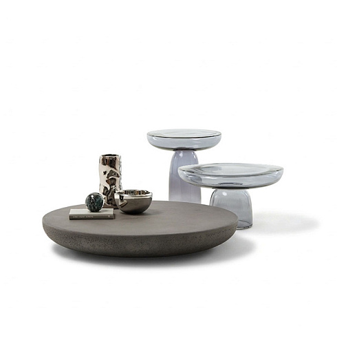 Приставной столик MOGG Olo Glass 45 Steel Olo MOL15045VS+Steel