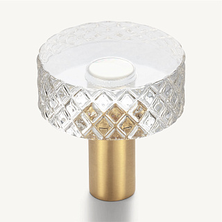 Lambeth Knurled Crystal d.3.2 Polished Brass