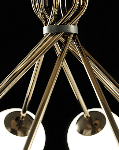 Потолочный светильник Italamp Tea 2392/PL Charcoal grey/ Gold nickel Tea 02392PL0 001