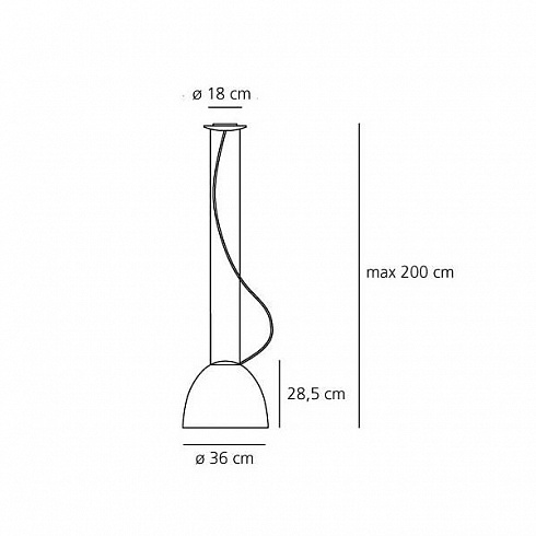Подвесной светильник Artemide A244900 Nur