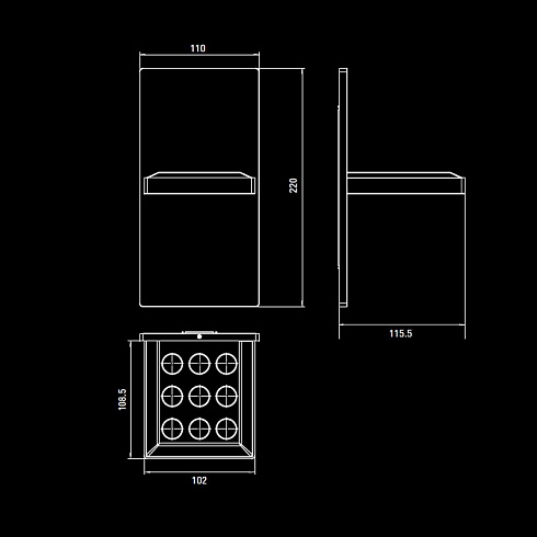 Настенный светильник Side D2010 Quadrat