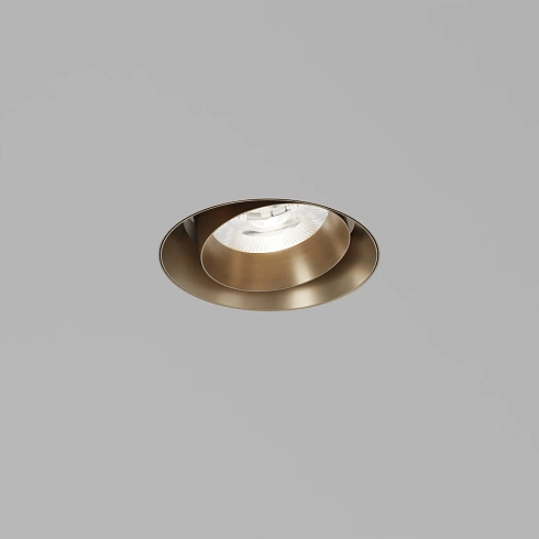 Встраиваемый светильник Viabizzuno m1 Micro scomparsa totale orientabile Ø65 Brass  Micro Vb6.605.44.30
