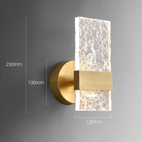 Настенный светильник Delight Collection MT8981-1W brass Wall lamp