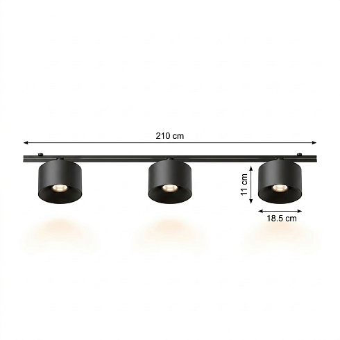 Система Vibia Bind Black 210cm Tunable White + Casambi Bind A49211/0M+654211/8Z 