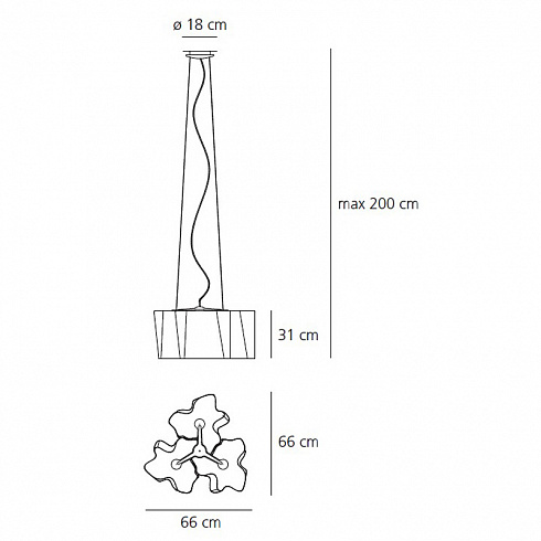 Люстра Artemide 0454020A Logico