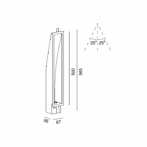 Встраиваемый светильник Wever & Ducre 10450 STRIPE 50 ANO silver STRIPE