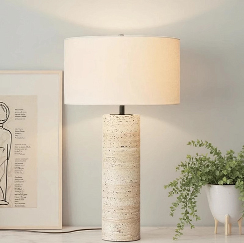 Настольная лампа Delight Collection 5003T travertine Stone Table Lamp