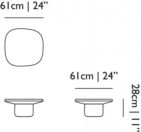 Журнальный стол Moooi Obon Low Terracotta Obon 8718282338927