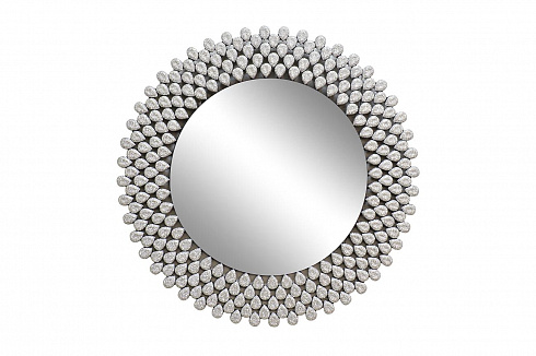 Зеркало круглое в раме из кристаллов d80см Garda Decor 50SX-1808 